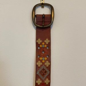 Brown Leather Fossil Belt - LAST CHANCE